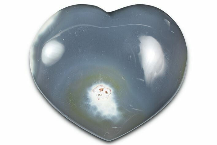 Wide Orca Agate Heart - Madagascar #344039